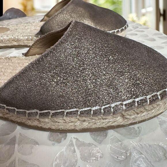 Eileen Fisher $195 Lala Leather Jute Espadrille Flat Sandals NWT - Picture 9 of 16